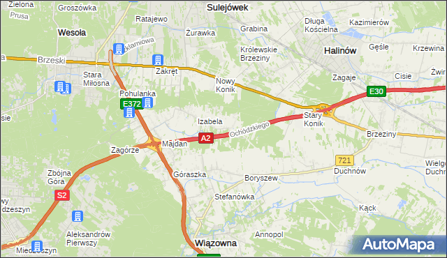 mapa Michałówek gmina Wiązowna, Michałówek gmina Wiązowna na mapie Targeo