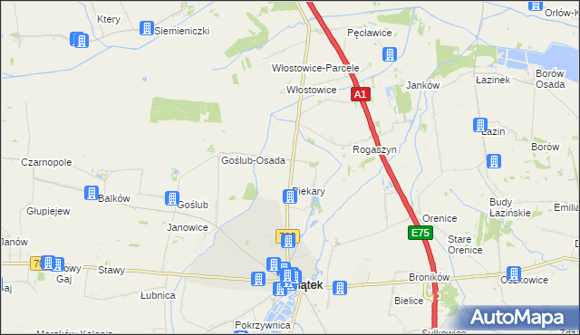 mapa Michałówka gmina Piątek, Michałówka gmina Piątek na mapie Targeo