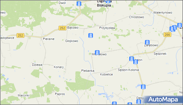 mapa Michałowo gmina Zakrzewo, Michałowo gmina Zakrzewo na mapie Targeo