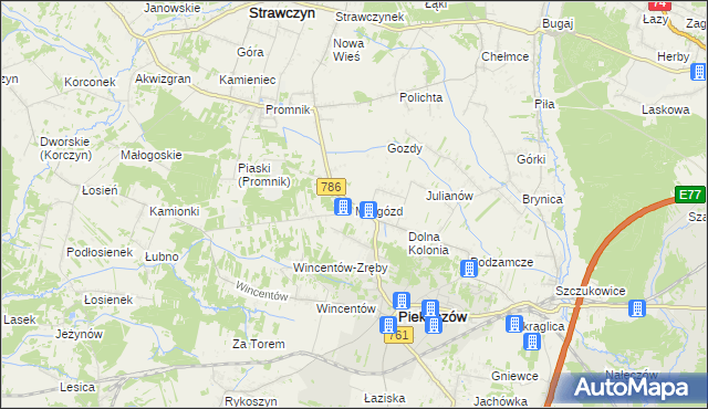 mapa Micigózd, Micigózd na mapie Targeo