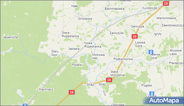 mapa Mićkowa Hać, Mićkowa Hać na mapie Targeo