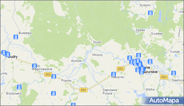 mapa Miczuły, Miczuły na mapie Targeo