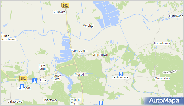 mapa Mieczkowo, Mieczkowo na mapie Targeo