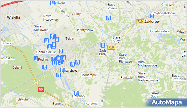 mapa Międzyborów, Międzyborów na mapie Targeo