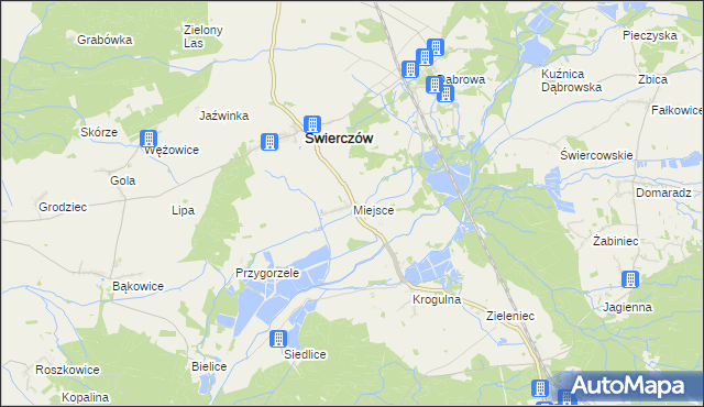 mapa Miejsce gmina Świerczów, Miejsce gmina Świerczów na mapie Targeo