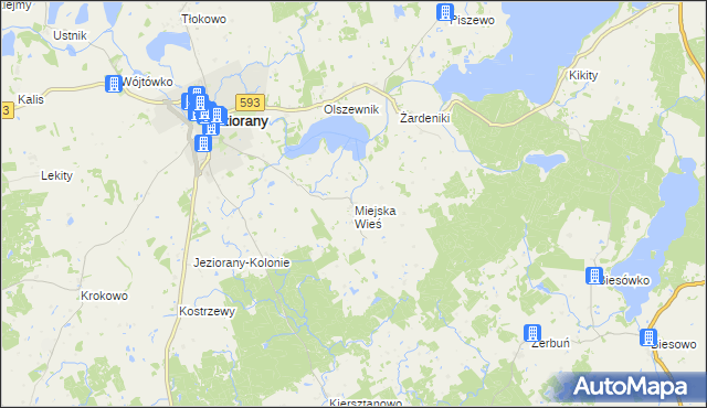 mapa Miejska Wieś, Miejska Wieś na mapie Targeo