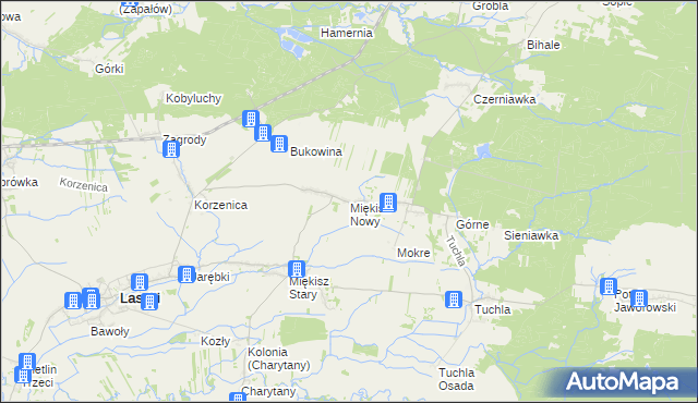 mapa Miękisz Nowy, Miękisz Nowy na mapie Targeo