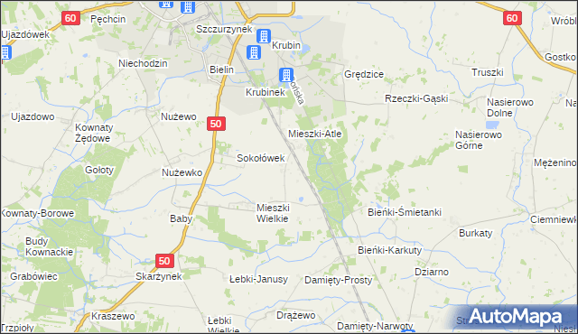 mapa Mieszki-Różki, Mieszki-Różki na mapie Targeo