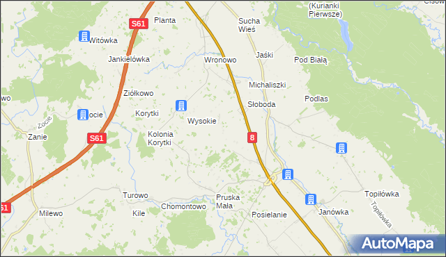 mapa Mikołajówek gmina Augustów, Mikołajówek gmina Augustów na mapie Targeo