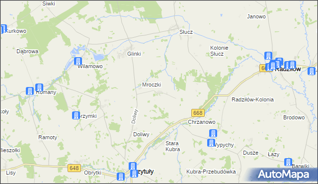 mapa Mikuty gmina Radziłów, Mikuty gmina Radziłów na mapie Targeo