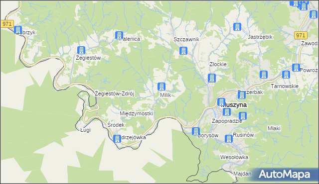 mapa Milik, Milik na mapie Targeo