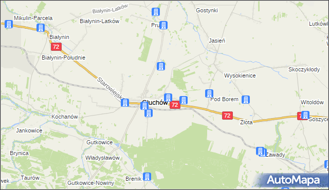 mapa Miłochniewice, Miłochniewice na mapie Targeo