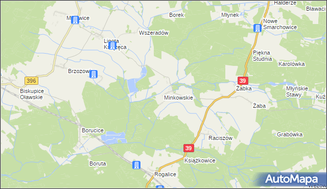 mapa Minkowskie, Minkowskie na mapie Targeo