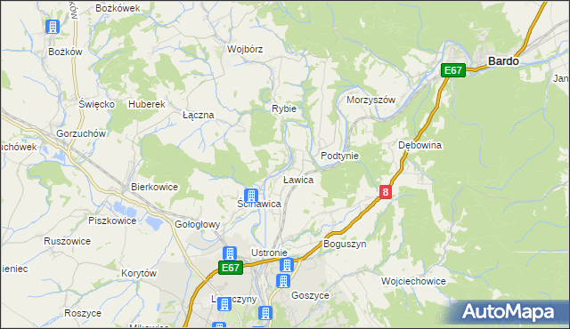 mapa Młynów gmina Kłodzko, Młynów gmina Kłodzko na mapie Targeo