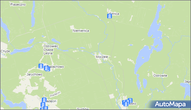 mapa Moczele, Moczele na mapie Targeo