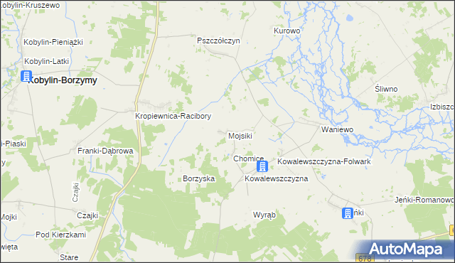 mapa Mojsiki, Mojsiki na mapie Targeo