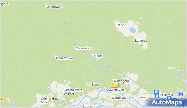 mapa Mokrz, Mokrz na mapie Targeo