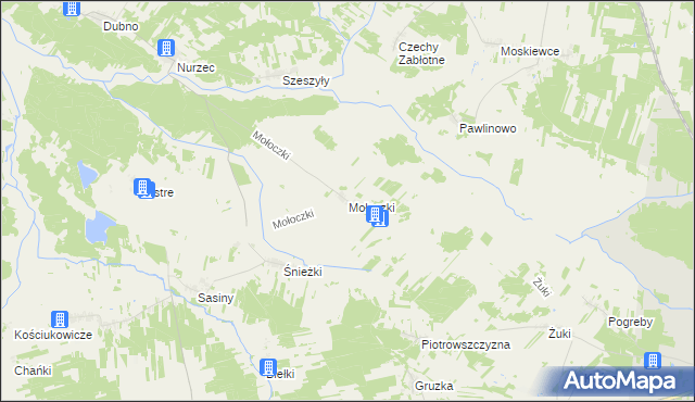 mapa Mołoczki, Mołoczki na mapie Targeo