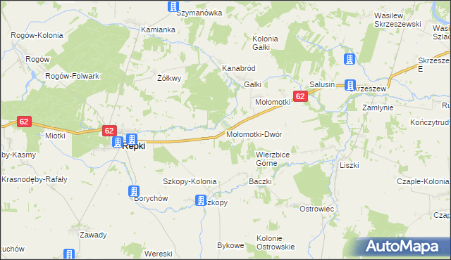 mapa Mołomotki-Dwór, Mołomotki-Dwór na mapie Targeo