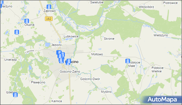 mapa Mołtowo, Mołtowo na mapie Targeo