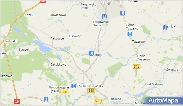 mapa Mortęgi, Mortęgi na mapie Targeo