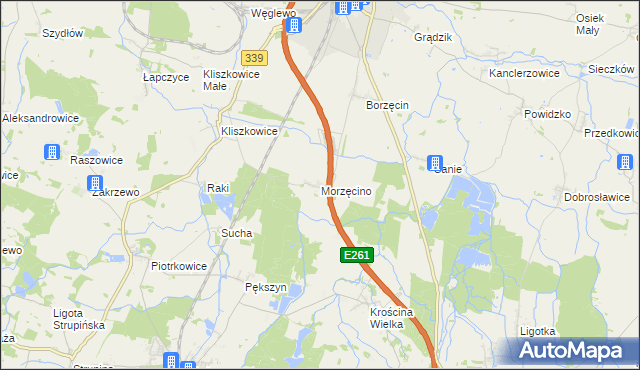 mapa Morzęcino, Morzęcino na mapie Targeo