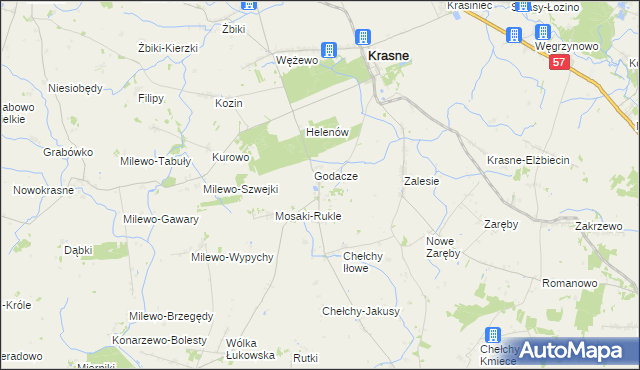 mapa Mosaki-Stara Wieś, Mosaki-Stara Wieś na mapie Targeo