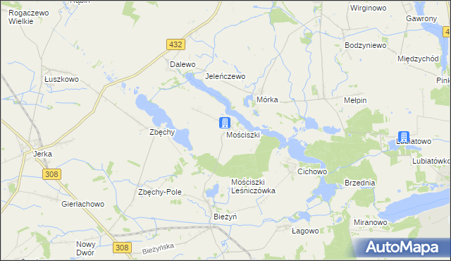 mapa Mościszki, Mościszki na mapie Targeo