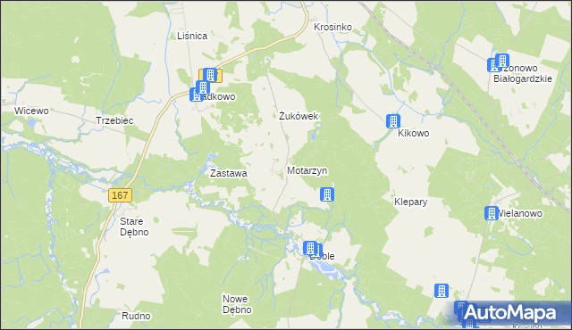 mapa Motarzyn, Motarzyn na mapie Targeo