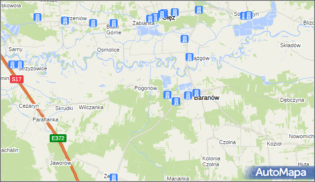 mapa Motoga, Motoga na mapie Targeo