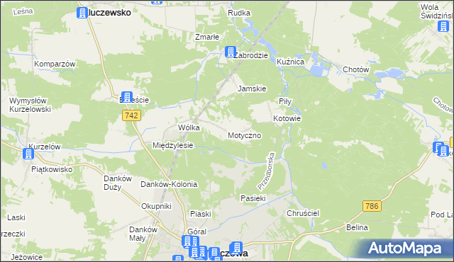 mapa Motyczno, Motyczno na mapie Targeo