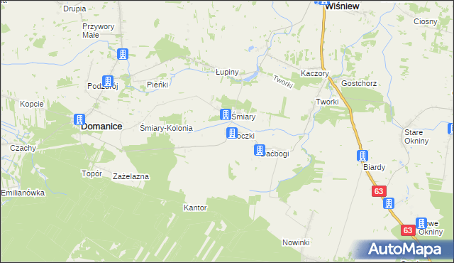 mapa Mroczki gmina Wiśniew, Mroczki gmina Wiśniew na mapie Targeo