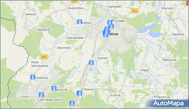 mapa Mroczkowice gmina Mirsk, Mroczkowice gmina Mirsk na mapie Targeo