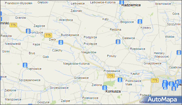 mapa Muniaczkowice, Muniaczkowice na mapie Targeo