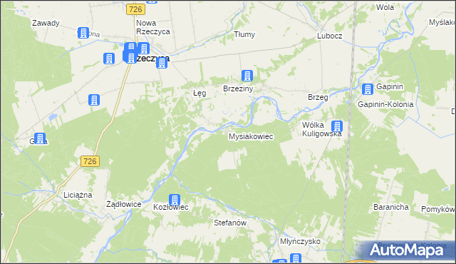 mapa Mysiakowiec, Mysiakowiec na mapie Targeo