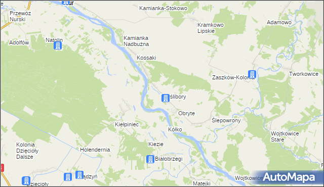 mapa Myślibory, Myślibory na mapie Targeo