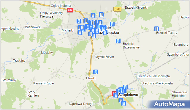 mapa Mystki-Rzym, Mystki-Rzym na mapie Targeo