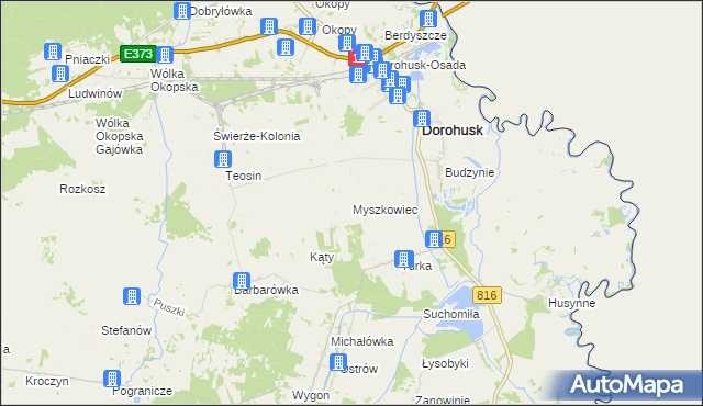 mapa Myszkowiec, Myszkowiec na mapie Targeo