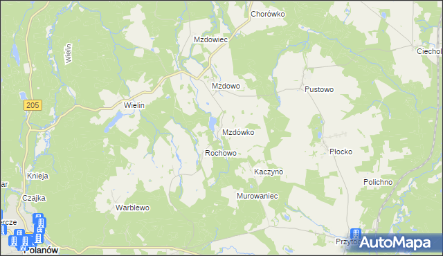 mapa Mzdówko, Mzdówko na mapie Targeo