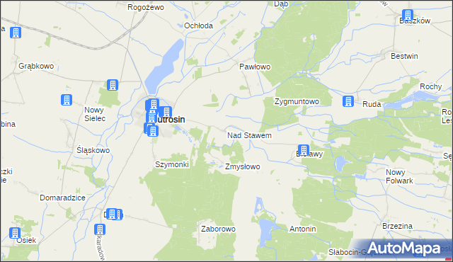 mapa Nad Stawem, Nad Stawem na mapie Targeo
