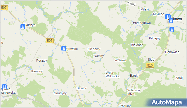 mapa Nałaby, Nałaby na mapie Targeo