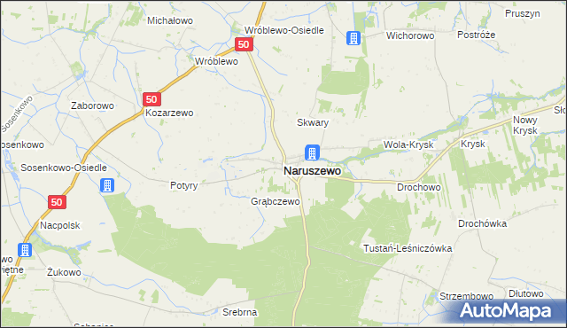 mapa Naruszewo, Naruszewo na mapie Targeo