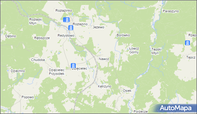 mapa Nawcz, Nawcz na mapie Targeo