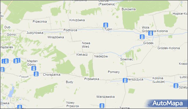 mapa Nedeżów, Nedeżów na mapie Targeo