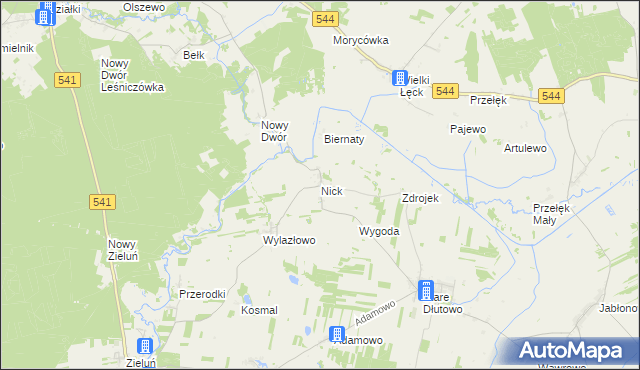 mapa Nick, Nick na mapie Targeo