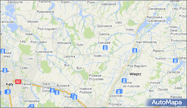 mapa Nidek, Nidek na mapie Targeo