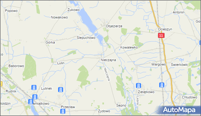 mapa Nieczajna, Nieczajna na mapie Targeo