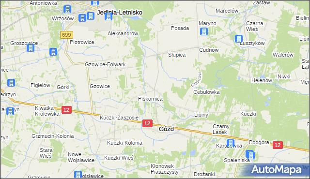 mapa Niemianowice, Niemianowice na mapie Targeo