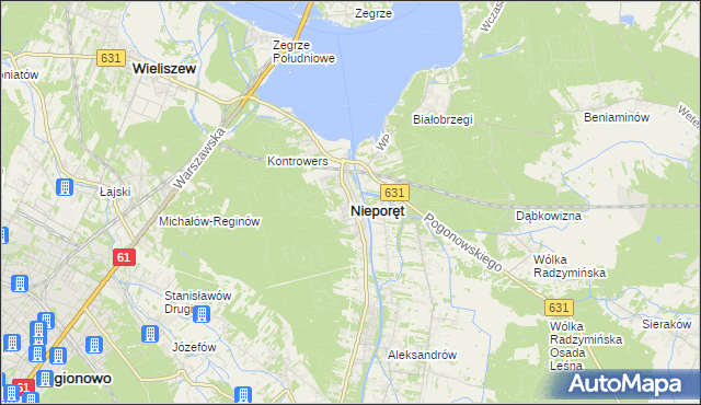 mapa Nieporęt, Nieporęt na mapie Targeo