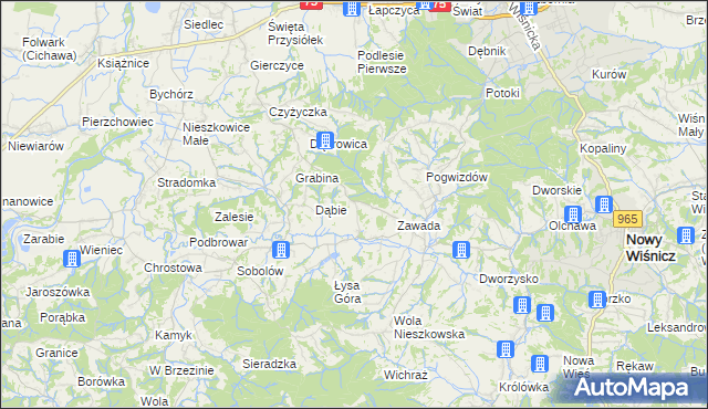 mapa Nieprześnia, Nieprześnia na mapie Targeo